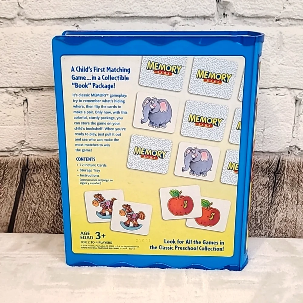 Rare Milton Bradley Memory Game Classic Preschool Collection Bookshelf Ed. 2006